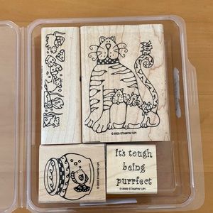 Stampin’ Up! Purfect 4-Piece Cat Stamp Set Rubber Stamps